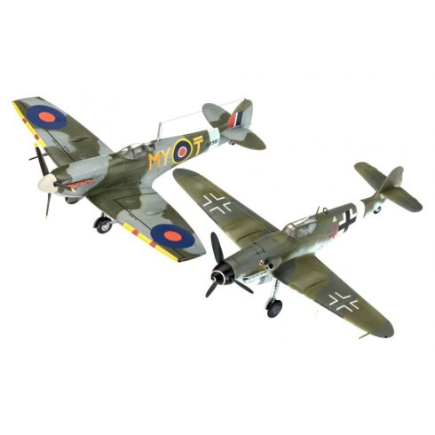 Revell Messerschmitt Bf109G-10 & Spitfire Mk.V 2 db-os vadászrepülő műanyag modellszett (1:72)