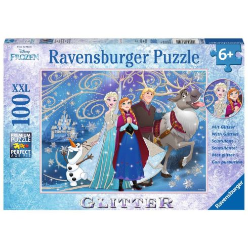 Ravensburger Jégvarázs Csillogó hó - 100 darabos XXL puzzle