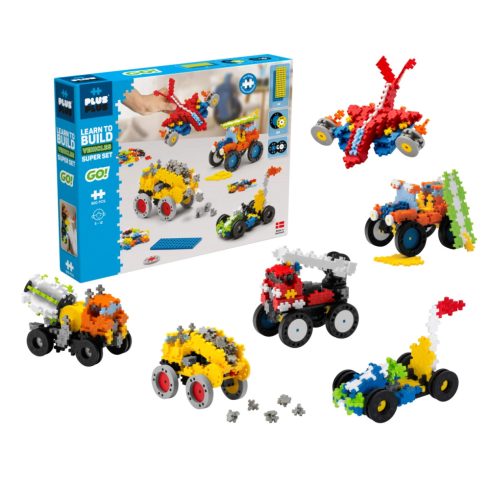 Klocki Plus Plus Learn To Build Go! Vehicles 800 darabos építőjáték készlet