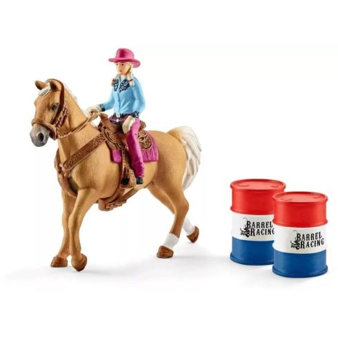 Schleich Farm World Hordóverseny Cowgirllel