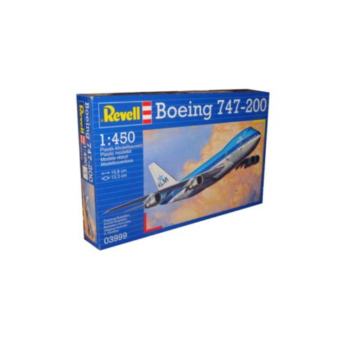 Revell Boeing 747-200 Jumbo-Jet repülőgép műanyag makett 1:450