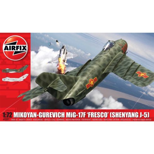 Airfix Mikoyan-Gurevich MiG-17 Fresco vadászrepülőgép műanyag modell (1:72)