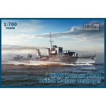   IBG Models HMS Hotspur 1941 British H-osztályú romboló csatahajó műanyag modell (1:700)