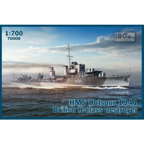 IBG Models HMS Hotspur 1941 British H-osztályú romboló csatahajó műanyag modell (1:700)