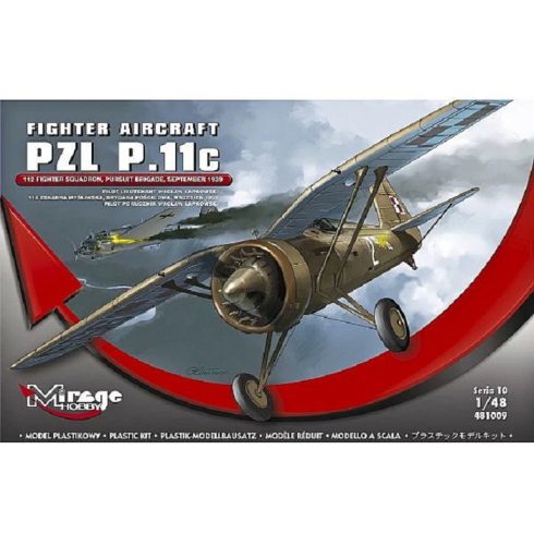 Mirage Hobby PZL P.11c 112 Eskadra myśliwska vadászrepülőgép műanyag modell (1:48)