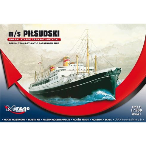 Mirage Hobby m/s Piłsudski személyszállító hajó műanyag modell (1:500)