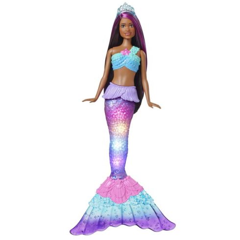 Mattel Barbie Dreamtopia Világító fekete hajú sellő baba