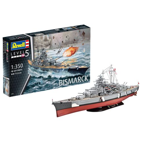 Revell Bismarck csatahajó műanyag modell (1:350)