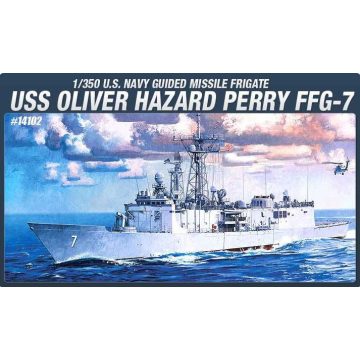   Academy USS Oliver Hazard Perry FFG-7 csatahajó műanyag modell (1:350)