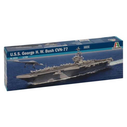 Italeri U.S.S. George H.W.Bush CVN-77 repülőgéphordozó műanyag modell (1:720)