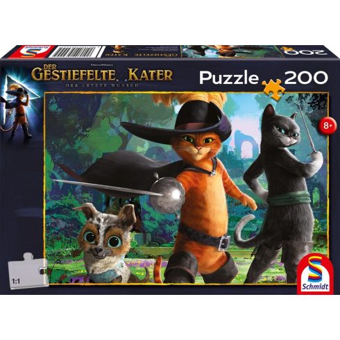 Schmidt Spiele Csizmás Kandúr Harcra készen - 200 darabos puzzle