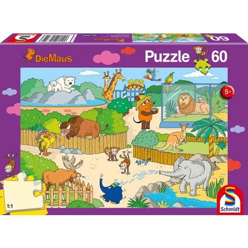 Schmidt Spiele Die Maus Az állatkerben - 60 darabos puzzle