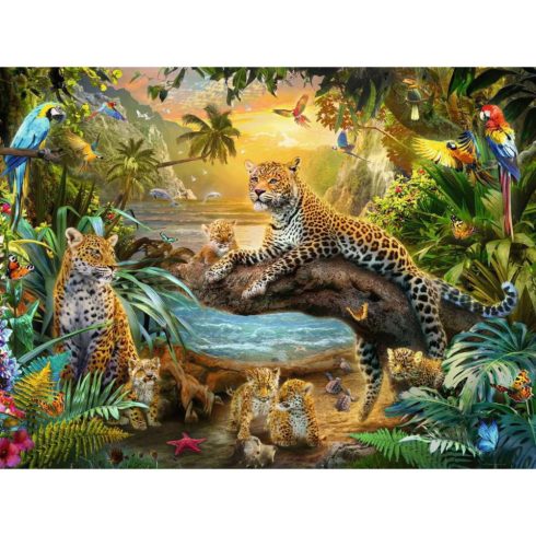 Ravensburger Leopárd család a dzsungelban - 1500 darabos puzzle