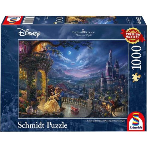 A Schmidt Spiele Disney A Szépség és a Szörnyeteg Tánc a holdfényben - 1000 darabos puzzle