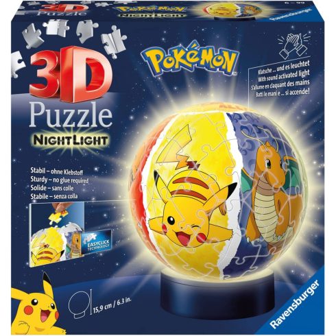 Ravensburger Pokémon éjszakai fény - 72 darabos 3D puzzle