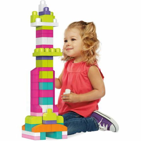 Mattel Mega Blocks 80 darabos építő készlet - Rózsaszín