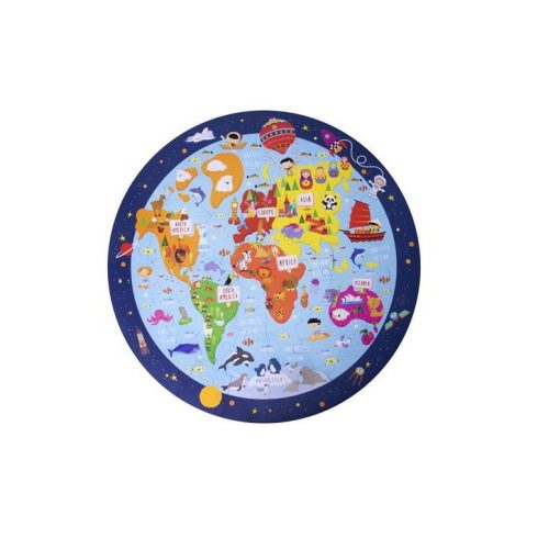 Apli Kids Circular Puzzle Világtérkép - 48 darabos puzzle