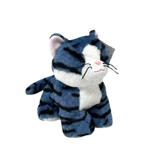 Tulilo Kitty Cica plüss figura sötétkék csíkos - 23 cm