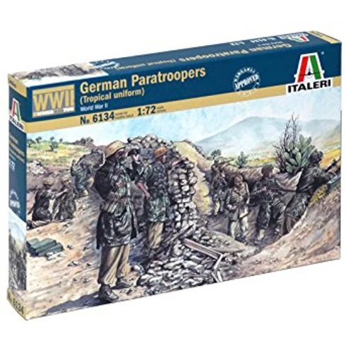 Italeri II. világháborús német ejtőernyősök trópusi egyenruhában műanyag modell (1:72)