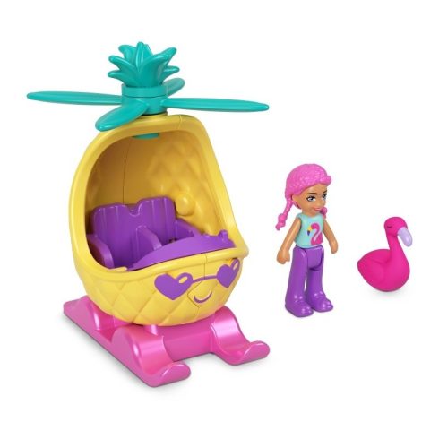 Mattel Polly Pocket Pollyville - Ananász forma helikopter figurával