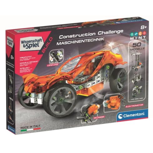 Clementoni 59285 Construction Challenge Géptechnika 250 darabos Építőjáték