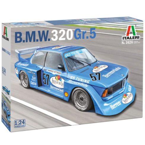 Italeri BMW 320 Gr. 5 versenyautó műanyag modell (1:24)