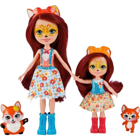 Mattel Enchantimals: Testvérbabák állatkákkal - Felicity és Feana Fox