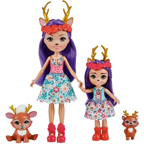 Mattel Enchantimals: Testvérbabák állatkákkal - Danessa és Danetta Deer