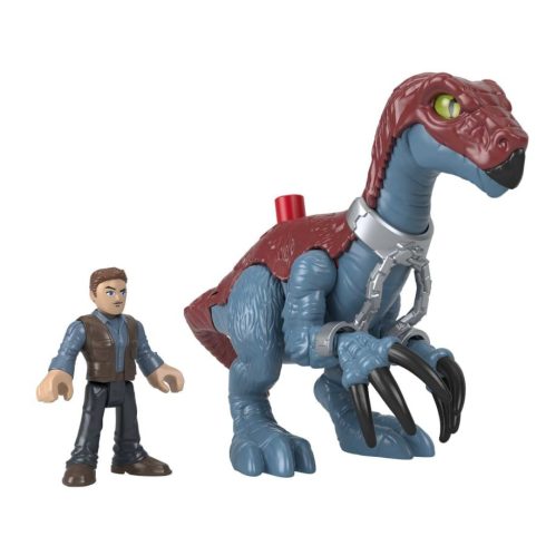 Mattel Imaginext Jurassic World 3 Therizinosaurus és Owen figura