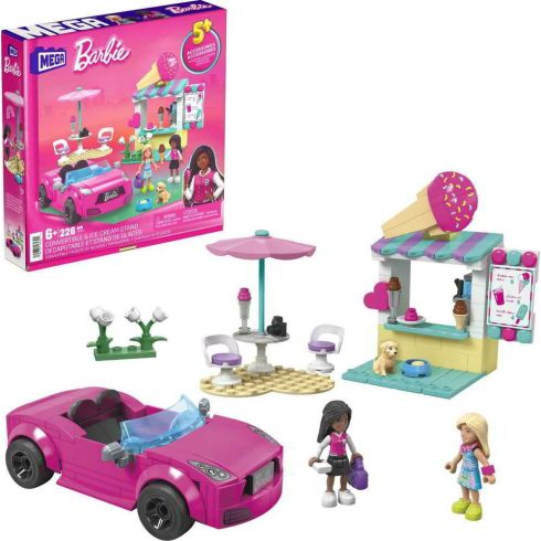 Mattel HPN78 MEGA Barbie Cabrio és Fagylalt árus 226 darabos építő készlet