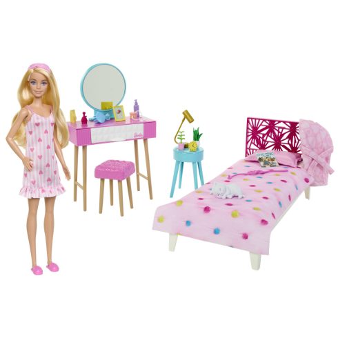 Mattel Barbie hálószoba játékszett