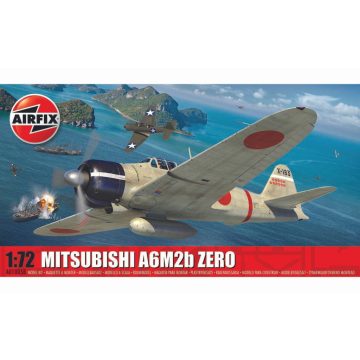   Airfix Mitsubishi A6M2b Zero vadászrepülőgép műanyag modeel (1:72)