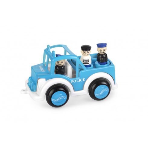 Viking Toys Jumbo Jeep Police autó figurákkal - Kék/fehér