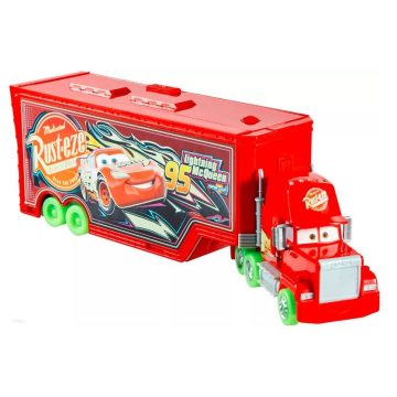   Matte Disney Pixar Cars Glow Racers Manka szállító kamion - Piros