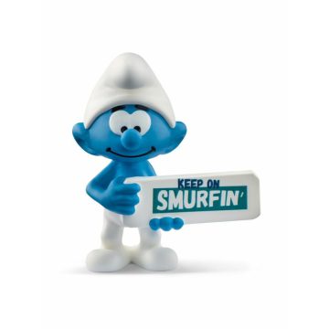   Schleich Hupikék Törpikék "Keep on Smurfin' táblás figura