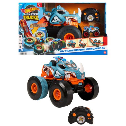 Hot Wheels Monster Trucks átalakítható távirányítós autó - Rhinomite