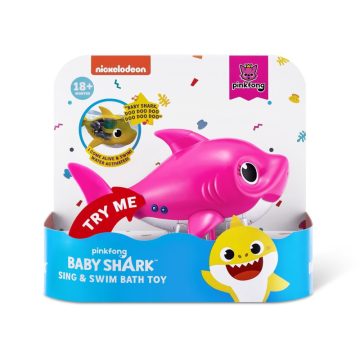   Zuru Toys Robo Alive: Mommy Shark úszó és éneklő cápa - Rózsaszín