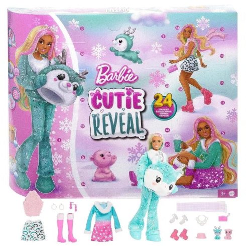 Barbie: Cutie Reveal Barbie kiegészítők Adventi Kalendárium