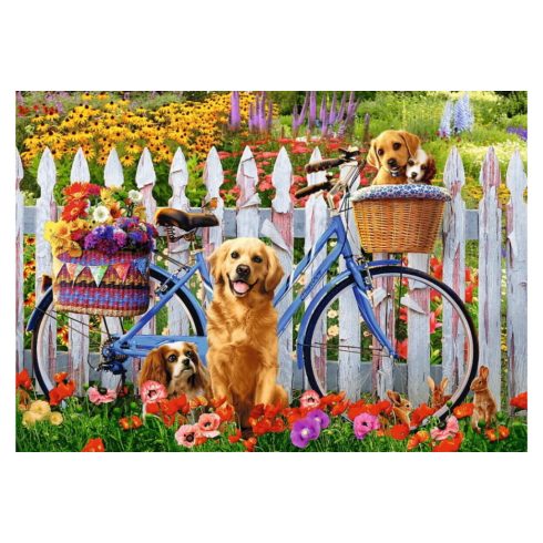 Trefl Kerékpár és kutyusok - 500 darabos puzzle