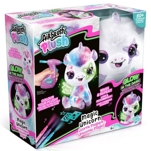 Airbrush Plush Style 4 Ever sötétben világító/színezhető Unikornis plüss figura - 25 cm