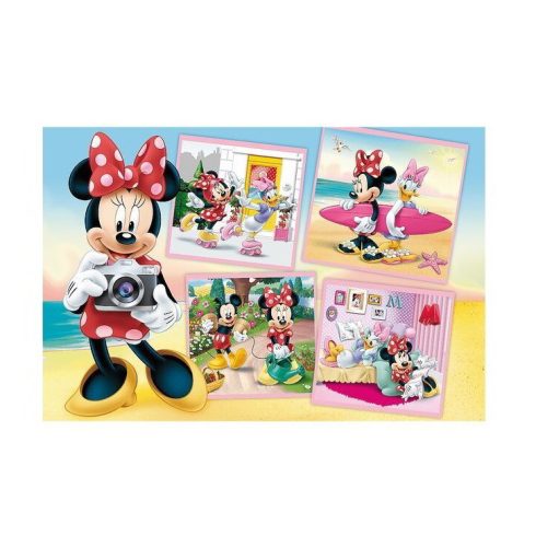 Trefl Minnie egér a fotós - 60 darabos puzzle