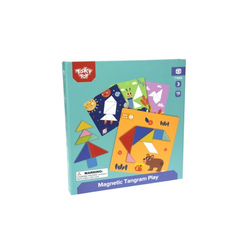 Tooky Toy Mágneses tangram alakzat képkirakó