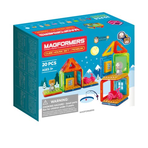 Magformers Cube House Pingvin 20 darabos mágneses építőjáték