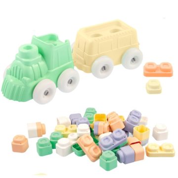 Mochtoys Play&Squish 24 darabos építőjáték vonattal