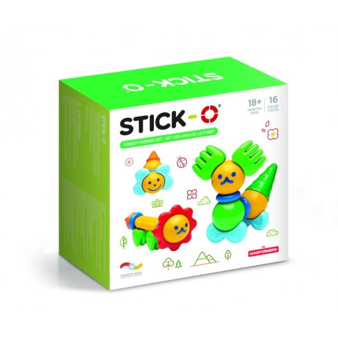 Magformers Blocks Stick- O Erdei barátok 16 darabos mágneses építőjáték