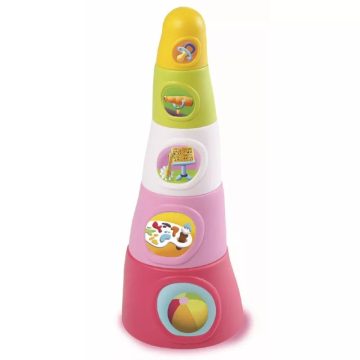   Smoby Cotoons Happy Tower 5 darabos toronyépítő játék - Pink