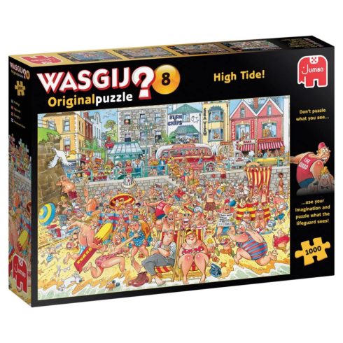 Jumbo 81925 Wasgij Original 8 - Dagály Strand 1000 darabos Kreatív Puzzle