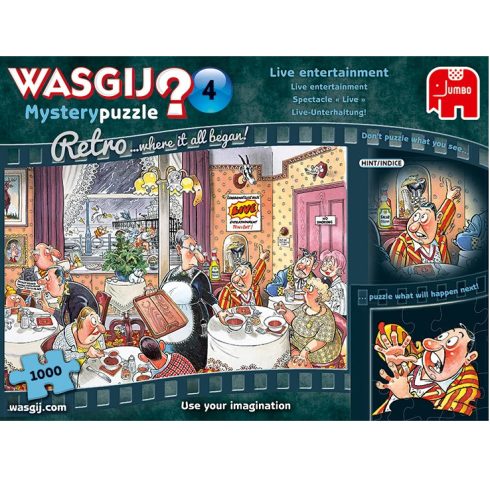 Jumbo 19177 Wasgij Mystery 4 - Élő szórakoztatás Étterem 1000 darabos Kreatív Puzzle