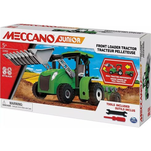 Meccano Junior Traktor 114 darabos Fém építőjáték