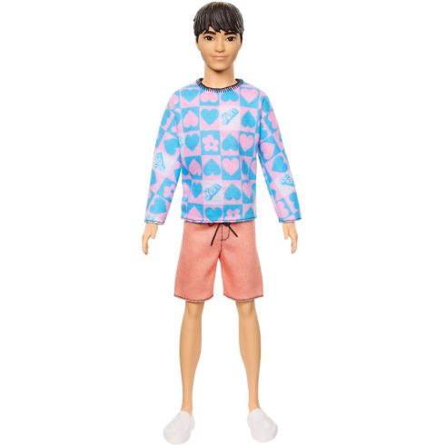 Mattel Barbie Fashionistas: Ken rózsaszín mintás pulóverben